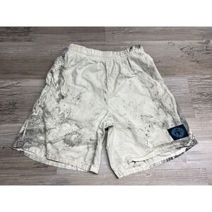 Vtg‎ 90s Leggoons Swim Trunks Board Shorts Boys L Marble Dye Drawstring USA Made